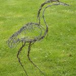 Great blue heron wire sculpture image
