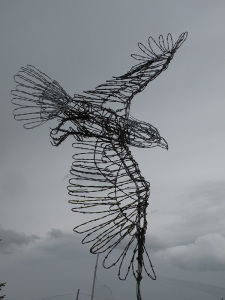 wire art bald eagle